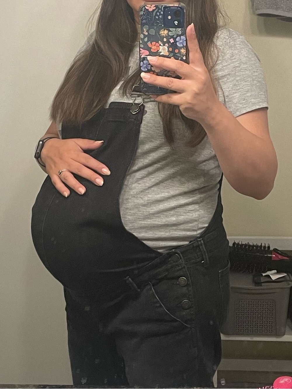 GAP Maternity Denim Overalls - Black Wash